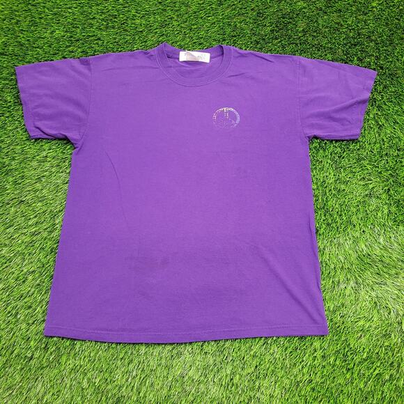 Vintage Peace Signs Shirt Large 22x26 Purple Y2K - Picture 2 of 16